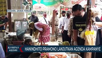 Hanindhito Pramono Lanjutkan Agenda Kampanye Dengan Mengunjungi Pedagang Pasar