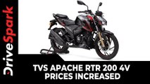 TVS Apache RTR 200 4V Prices Increased | Festive Discounts Offered | All Other Details