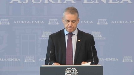 Urkullu solicita formalmente a Sánchez el estado de alarma