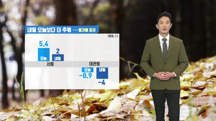 [날씨] 내일 오늘보다 더 추워...올가을 최저 / YTN