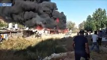 حريق يلتهم خيم اللاجئين السوريين في البقاع