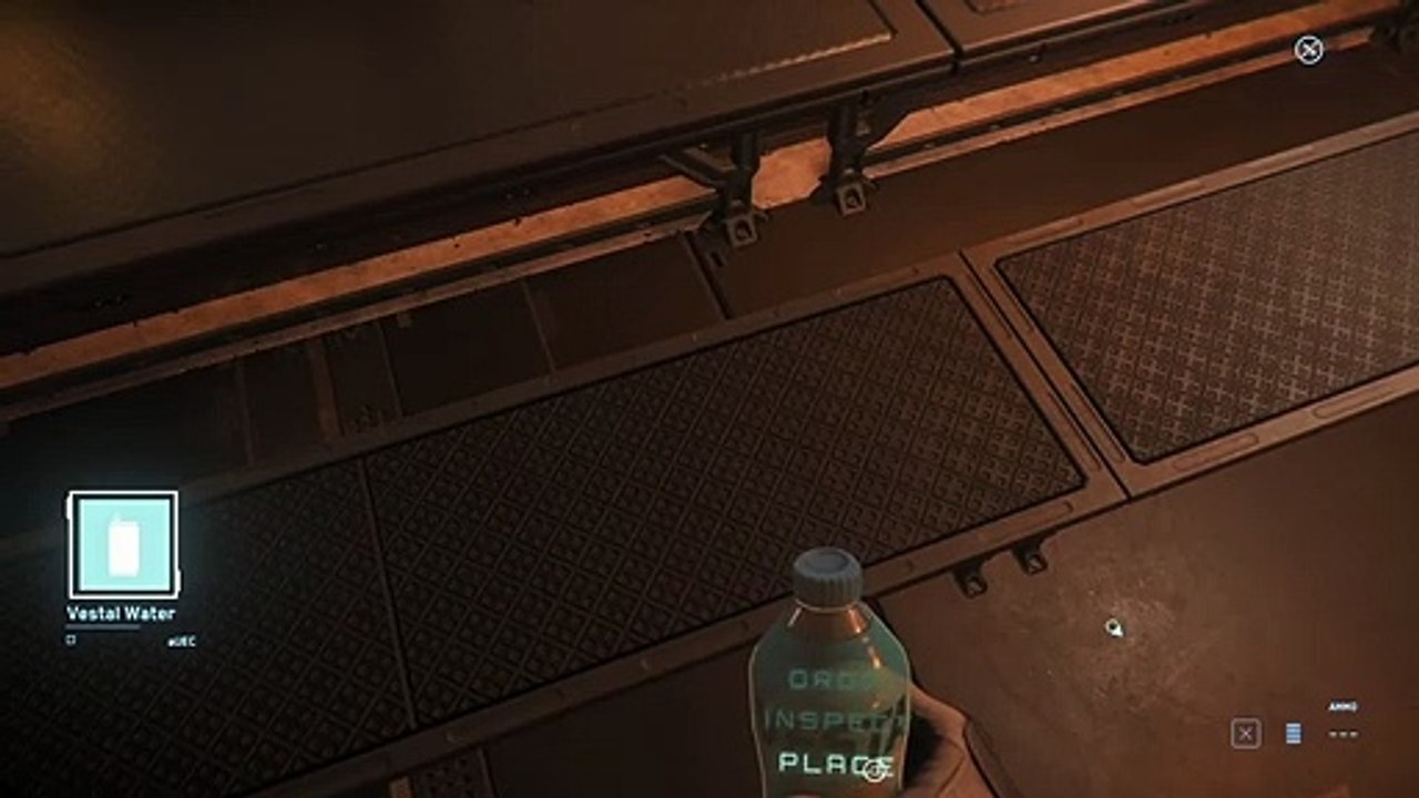 Ranger une bouteille d'eau dans Star Citizen