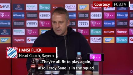 Sane back in Bayern squad to face Frankfurt - Flick
