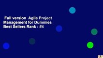 Full version  Agile Project Management for Dummies  Best Sellers Rank : #4