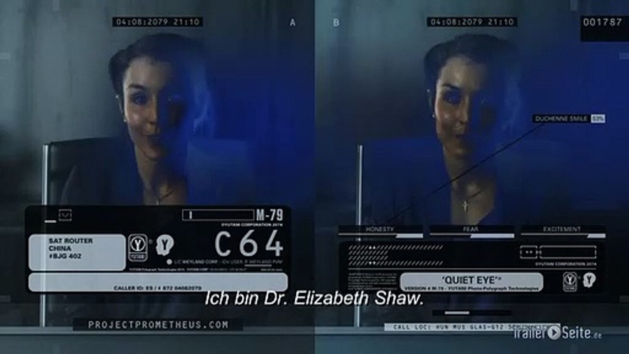 Elizabeth Shaw Video Nachricht zu Prometheus