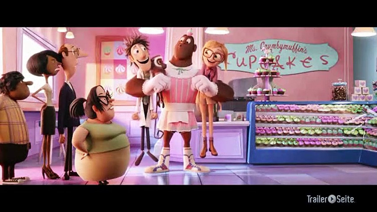 Ausschnitt aus Wolkig Mit Aussicht Auf Fleischbällchen 2 Zusammenführung der Gang video