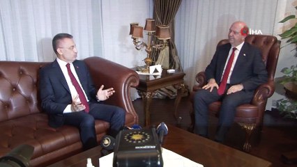 - KKTC Cumhurbaşkanı Tatar, Cumhurbaşkanı Yardımcısı Oktay'ı ile bir araya geldi