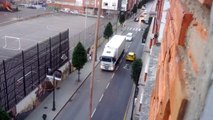 Semi-Truck Driver Does some Delicate Maneuvering