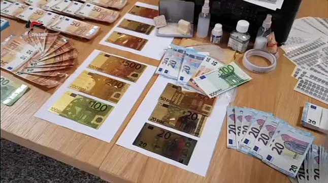 Venezia - Sequestrata stamperia di banconote false 4 arresti (23.10.20)