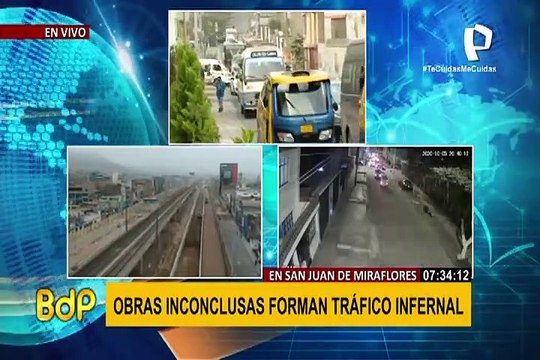 Obras inconclusas generan caos vehicular en SJM