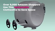 Over 8,000 Amazon Shoppers Use This Retractable Clothesline to Save Space