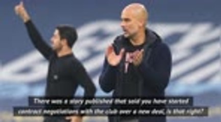 Guardiola gives nothing away regarding his future