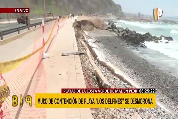 Muro de contención de playa “Los Delfines” se desmorona