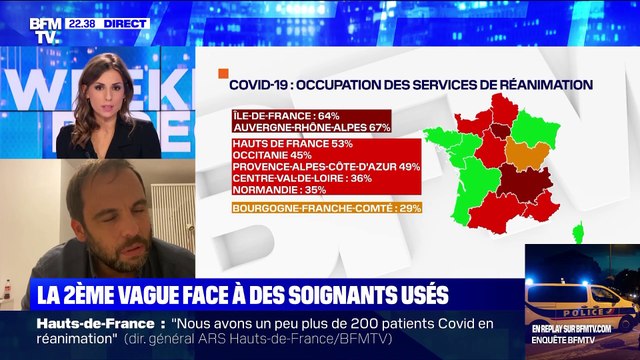Covid: La deuxième vague face à des soignants usés - 23/10