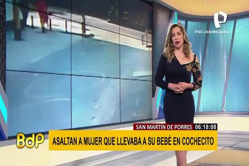 SMP: delincuentes armados asaltaron a madre que paseaba a su bebé en coche
