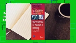 Full E-book  Smart Systems and Iot: Innovations in Computing: Proceeding of Ssic 2019  For Kindle