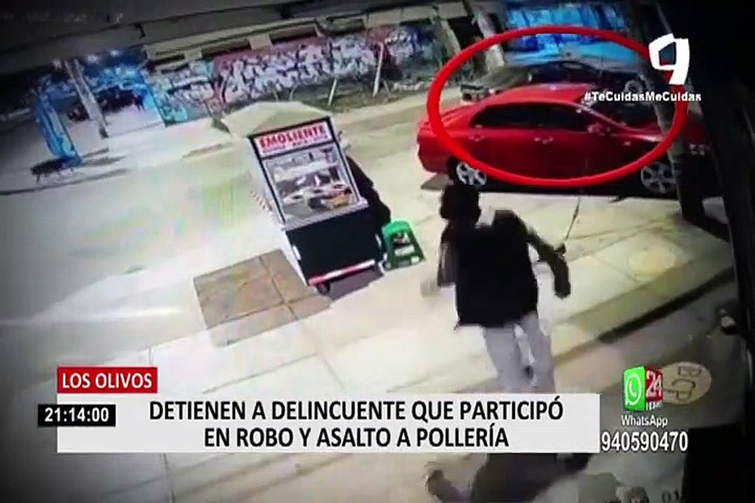 Los Olivos: detienen a delincuentes abordo de auto que habría participado de atraco en pollería