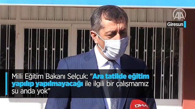 Milli Eğitim Bakanı Selçuk: 'Ara tatilde eğitim yapılıp yapılmayacağı ile ilgili bir çalışmamız şu anda yok'
