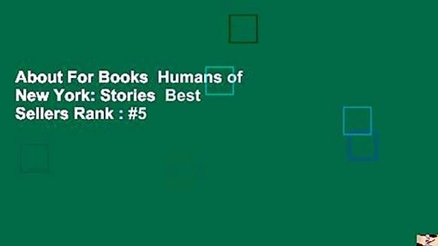 About For Books Humans of New York: Stories Best Sellers Rank : #5