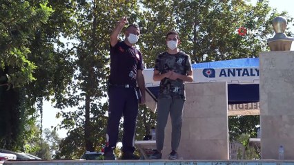 İtfaiyeci adayları işe girebilmek için kıyasıya yarıştı