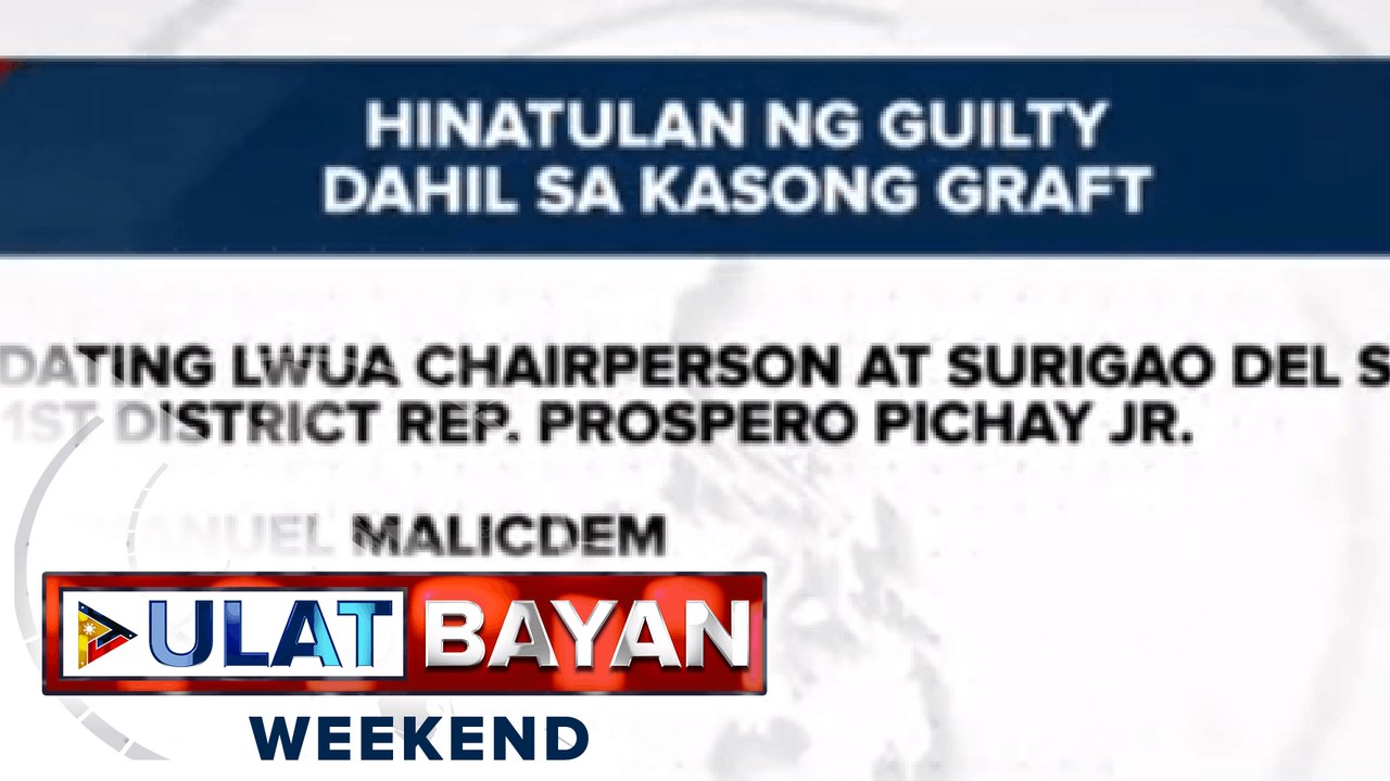 Rep. Pichay Jr. at 2 pang dating opisyal ng Local Water Utilities Administration, hinatulang guilty sa kasong graft