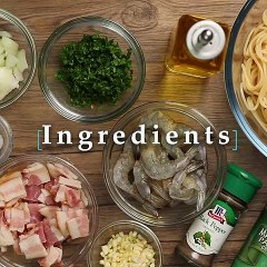 Creamy Garlic Shrimp And Bacon Pasta