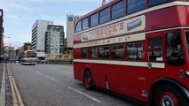 Glasgow saw some colour added to its streets thanks to a vintage bus parade which ran through the city centre.