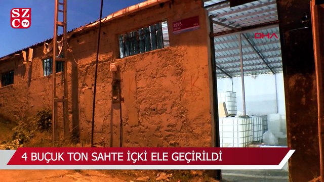 Sultangazi'de kaçak imalathaneye baskın; 4 buçuk ton sahte içki ele geçirildi