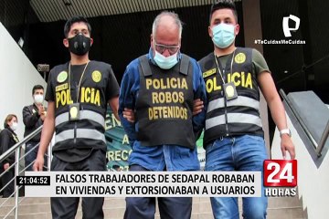 PNP detuvo a banda de falsos trabajadores de Sedapal que robaban viviendas