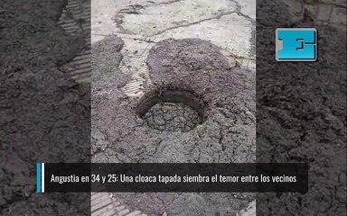 Angustia en 34 y 25: Una cloaca tapada siembra el temor entre los vecinos