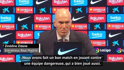 Clásico - Zidane : "J'ai vu une équipe solidaire"
