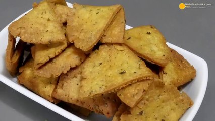 आटे की खस्ता नमकीन निमकी नमकपारे । Crispy Atta Nimki Recipe - Atta Namakpara Recipe