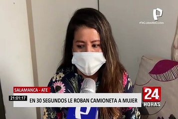 Ate: en 30 segundos delincuentes le roban camioneta a mujer