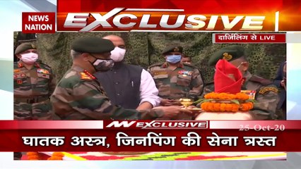 Rajnath Singh performs 'Shastra Puja' at LAC