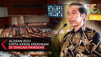 Jokowi Beberkan Alasan RUU Cipta Kerja Disahkan di Tengah Pandemi