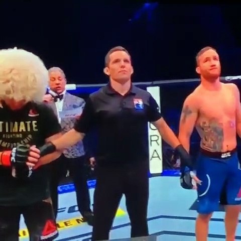 Submission given by khabib to Justin gaethje