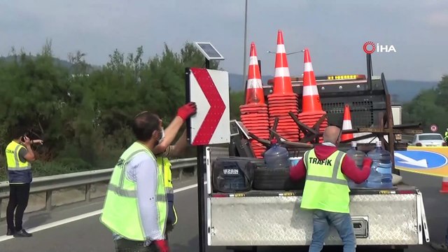 TEM Otoyolu Bolu Dağı Tüneli yeniden trafiğe kapatıldı