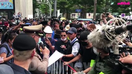 #ม็อบ25ตุลา ไม่อนุญาต! ตร.อ่านคำสั่งห้ามจัดชุมนุมที่ราชประสงค์