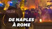 Affrontements à Rome entre manifestants d'extrême droite anti-couvre-feu et la police