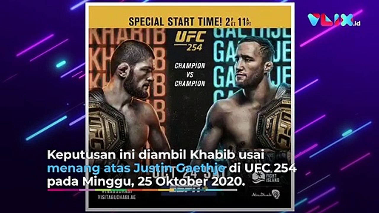 Penuh Tangis, Khabib Nurmagomedov Pensiun dari UFC