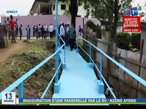 RTG - Inauguration d’une passerelle par le député 2 ème siège du 6 ème arrondissement de Libreville