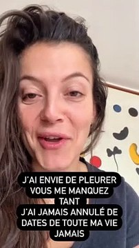 Camille Lellouche annonce l'annulation de son spectacle sur Instagram (25 octobre 2020).
