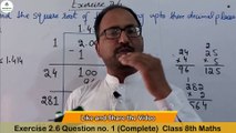 Unit 2 Ex. 2.6 Question no. 1 Class 8 Math PTB (Square Root by division Method) by Learning Zone.
