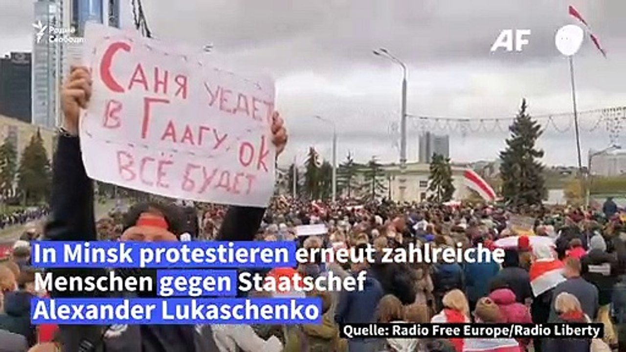 Belarus: Demonstranten fordern erneut Lukaschenkos Rücktritt