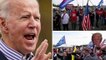BIDEN BLITZ Biden shockingly calls Trump fans ‘chumps’ after group tries to crash his rally in PA