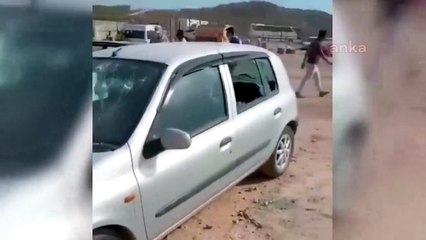 Nükleer santral inşaatında patlatılan dinamitler araçlara zarar verdi