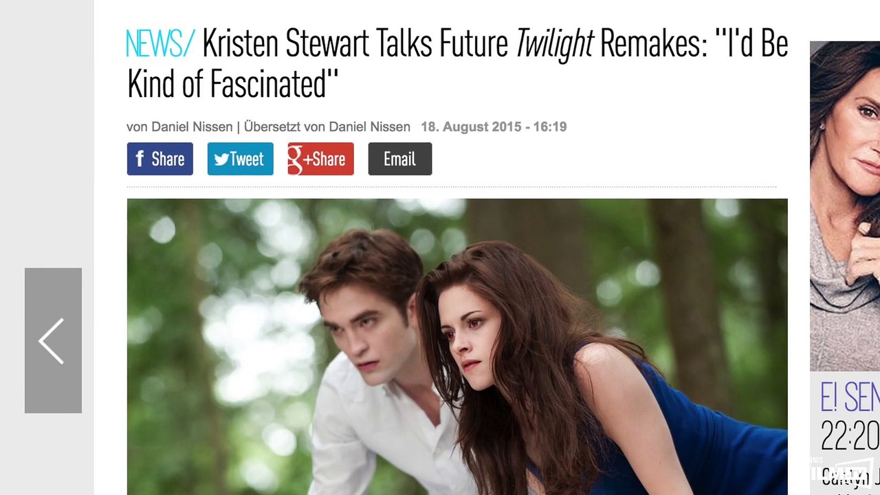 Kristen Stewart spricht über Twilight - Reboot (2015) - News