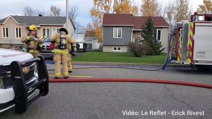 Début d'incendie rue Beauvais à Saint-Constant