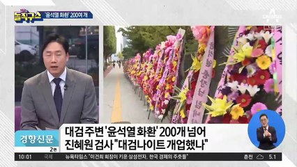 대검 주변 ‘윤석열 화환’에…진혜원 “나이트 개업했나”