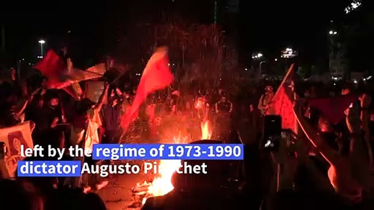 Celebrations after Chileans vote overwhelmingly for new constitution